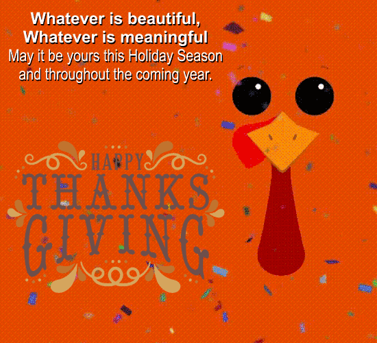A Special Message On Thanksgiving.
