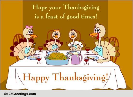 Thanksgiving Feast! Free Specials eCards, Greeting Cards | 123 Greetings