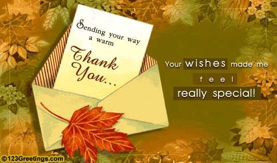 Thank You For Your Wishes...