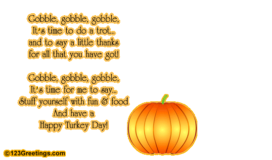 A Thanksgiving Turkey Poem!