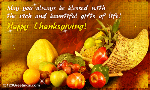 May You Be Blessed On Thanksgiving! Free Happy ...
