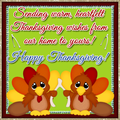 Cute Thanksgiving Turkey Wishes.