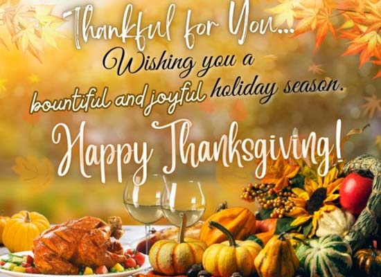 Wish Happy Thanksgiving To Everyone Free Happy Thanksgiving eCards ...