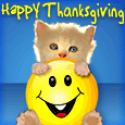 Cute Thanksgiving Kitten And Smiley!