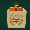 Thanksgiving Wishes In A 3D Box.