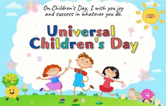 Wish You Joy And Success. Free Universal Children's Day eCards | 123 ...
