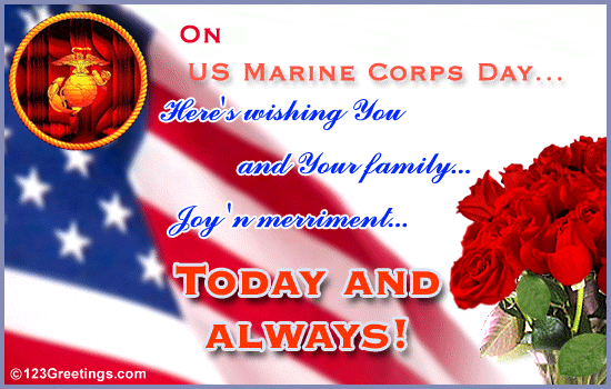 Warm Wish On US Marine Corps Day.