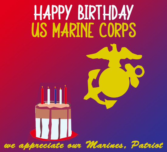 Happy Birthday Marine Corps, Cake.