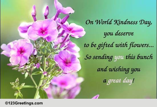 Flowers On World Kindness Day.