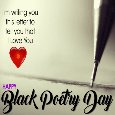 A Black Poetry Day Letter Card For You.