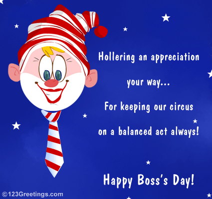 Boss's Day Fun Wish&hellip; Free Fun eCards, Greeting Cards | 123 Greetings