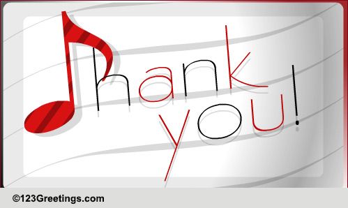 A Note Of Thanks...