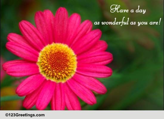 Boss's Day Wish With A Flower. Free Happy Boss's Day eCards | 123 Greetings