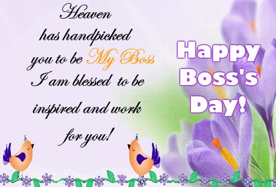 Heaven Handpicked You! Free Happy Boss's Day eCards, Greeting Cards ...