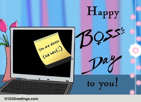 Note Of Appreciation For A Woman Boss. Free Women Boss eCards | 123 ...