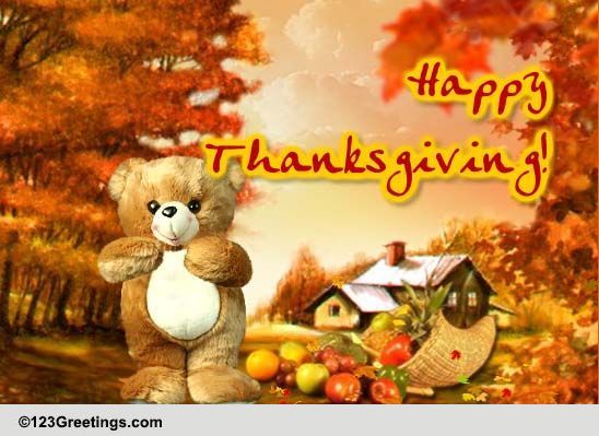 Thanksgiving Hugs And Lots of Love. Free Family eCards, Greeting Cards ...