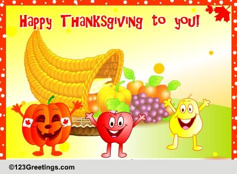 A Cheerful Thanksgiving Card!
