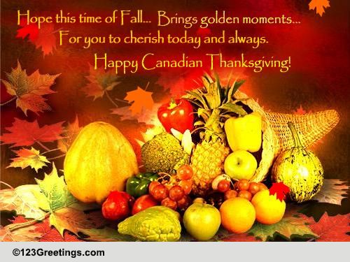 Golden Moments... Today And Always! Free Spirit of Thanksgiving eCards ...