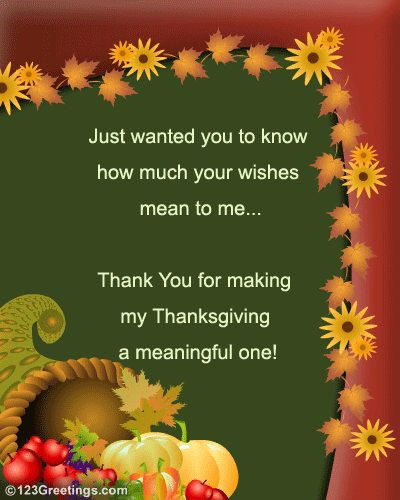 Thanksgiving Thank You Wishes... Free Thank You eCards, Greeting Cards ...