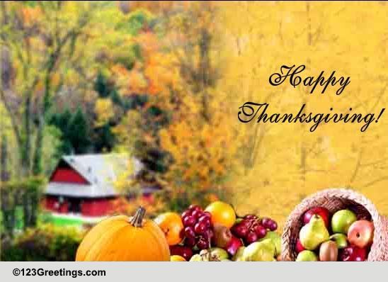 Arrival Of Thanksgiving... Free Happy Thanksgiving eCards | 123 Greetings