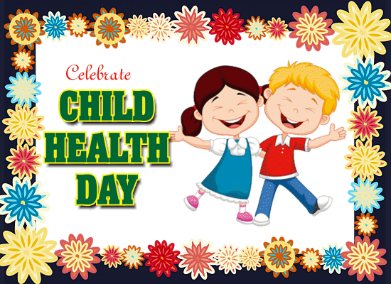 A Cute Child Health Day Card For You.
