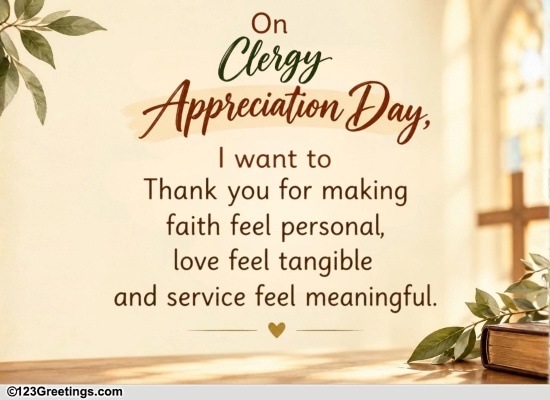 A Sincere Clergy Appreciation Day Wish