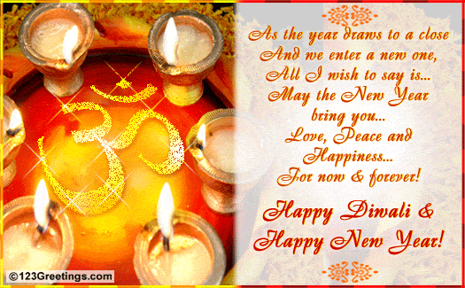 happy diwali and new year