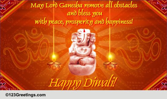 May Lord Ganesh Bless You On Diwali!
