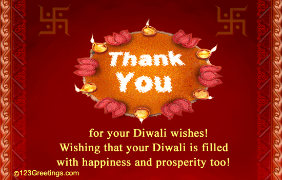 Diwali Thank You Message...