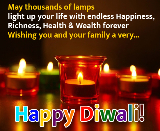 A Warm And Bright Ecard For Diwali.
