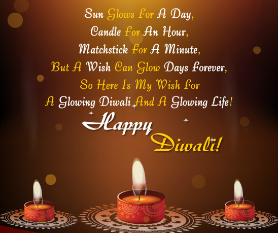 Wishes For A Glowing Diwali... Free Happy Diwali Wishes eCards | 123 ...