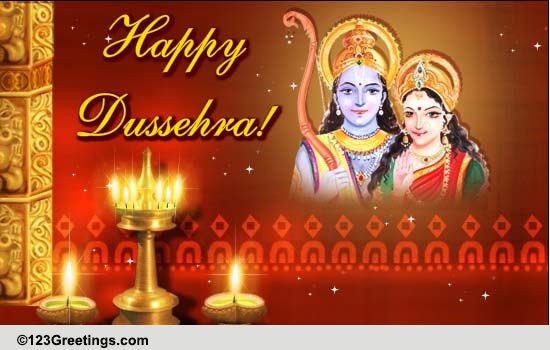 Dussehra Wishes From Afar. Free Happy Dussehra eCards, Greeting Cards ...