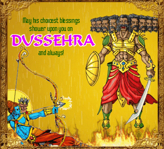 Blessings To You On Dussehra.