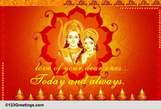Thank You Card On Dussehra.