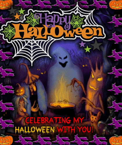 Celebrating My Halloween With You. Free Spine Chilling Fun eCards  123 Greetings
