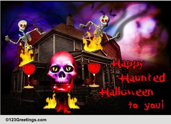 Haunted Halloween House! Free Haunted House eCards, Greeting Cards ...