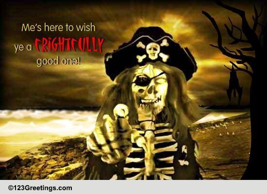Halloween Pirate Horror! Free Horror eCards, Greeting Cards | 123 Greetings