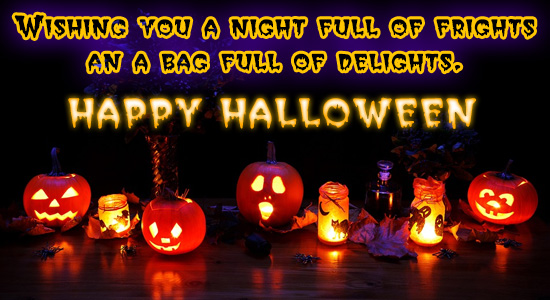 Night Full Of Frights! Free Happy Halloween Messages eCards  123 Greetings