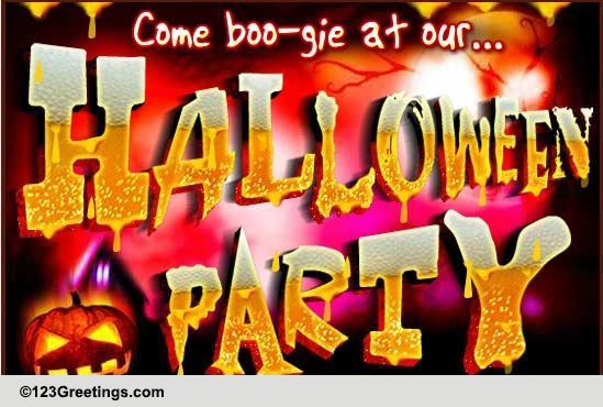 Halloween Party High On Spirits! Free Ghastly Invitations eCards | 123 ...