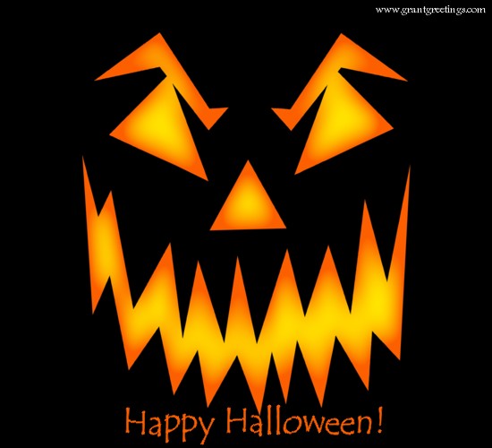 Happy Halloween Jack-o’-lantern Face.