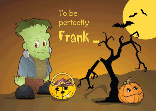 Frankenstein Funny Halloween Greeting.