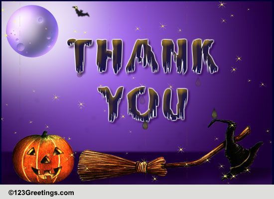 Halloween Thanks! Free Thank You eCards, Greeting Cards | 123 Greetings