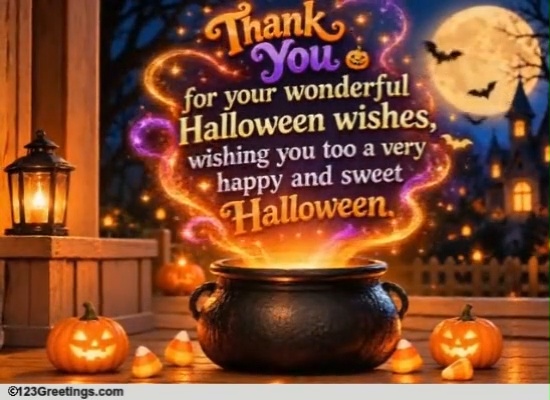 A Warm Reply To Their Halloween Wishes