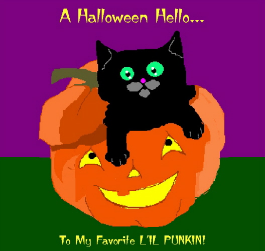 Halloween Greetings For A Child.