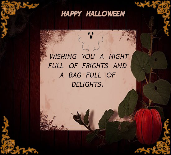 Halloween Wishes Card.