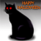 Black Cat Halloween Greeting.