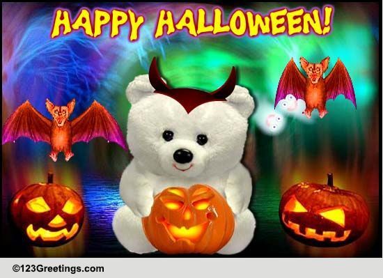 Halloween Talking Bear! Free Happy Halloween eCards, Greetings