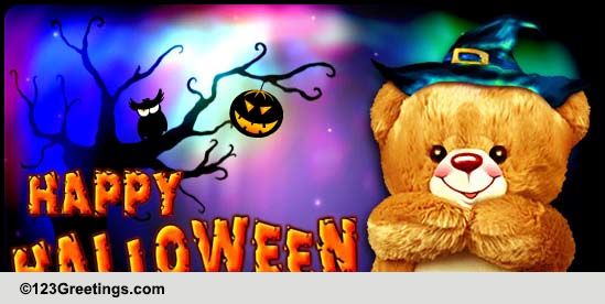 Halloween Talking Bear! Free Happy Halloween eCards, Greetings