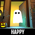 Happy Halloween With Little Ghost.