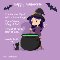 Cute Halloween Witch Brewing.
